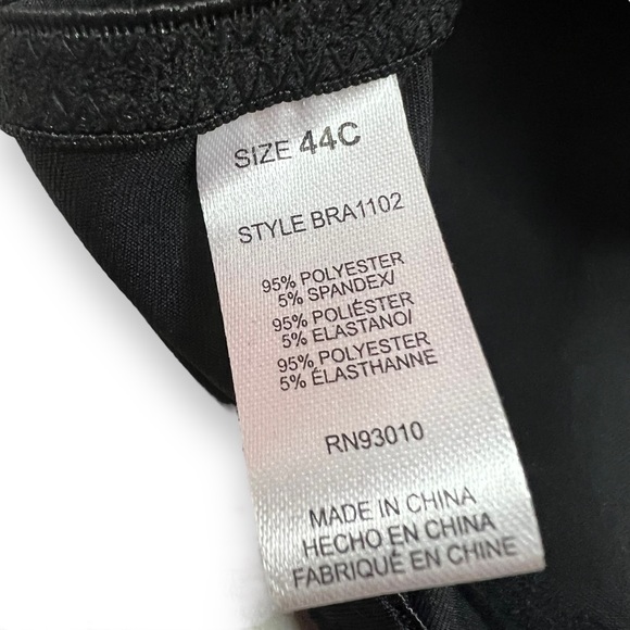 NEW Bobbie Brooks - Black Moulded Racerback Bra Front Closure Women’s 44C OR 42D - Picture 4 of 7